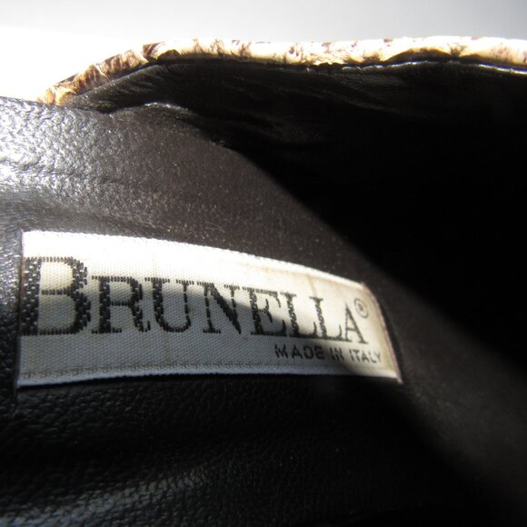 Brunella Made in Italy Snakeskin Print Leather Mules 38.5 (US 8) | Vintage Boho - Picture 9 of 9